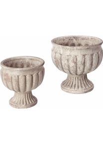 Dekoschale I.GE.A. "Antik-Keramikschale", grau, B:18cm H:17cm T:18cm, Keramik, Dekoschalen, Dekoschale