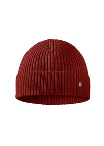 Strickm&uuml;tze Pearlwood "KNUT", Herren, rot (brick), Grobstrick, Materialmix, unifarben, M&uuml;tzen Strickm&uuml;tze, Grobstrick, kurze Passform, Temperaturregulierend
