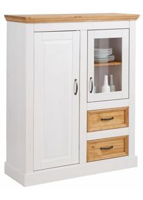 Highboard OTTO HOME "Selma", wei&szlig; (wei&szlig;, beize), B:100cm H:120cm T:38cm, Sideboards, Highboard, Vitrine, Breite 100 cm