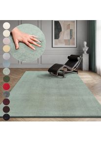 Teppich OTTO HOME "Arabell, Kunstfellteppich, Felloptik, waschbar" Gr. 44, gr&uuml;n (mint), B:160cm H:16mm L:220cm, Polyester, Teppiche, Teppich, flauschig, kuschelig, Anti-Rutsch-Unterseite, Wohnzimmer, Schlafzimmer