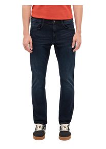 Slim-fit-Jeans Mustang "Herren Style Oregon Slim", Herren, Gr. 38, L&auml;nge 34, blau (883 dunkelblau), Denim/Jeans, 99% Baumwolle, 1% Elasthan, unifarben, slim fit, Jeans Slim-fit-Jeans