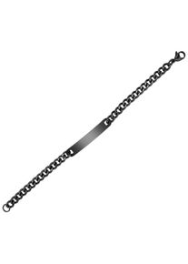 Adelia&acute;s Panzerarmband ADELIA&acute;S "Unisex Armband &iquest; Panzerarmband aus Edelstahl 22 cm" Gr. 22, schwarz, Armb&auml;nder, Damen, Edelstahl, Panzerarmband