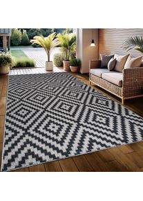 Teppich OTTO HOME "Cordoba auch als L&auml;ufer erh&auml;ltlich" Gr. 1, schwarz, B:60cm H:3mm L:110cm, Kunstfaser, Teppiche, Teppich, In- und Outdoor geeignet, Sisal-Optik, Wetterfest & UV-best&auml;ndig, Boho, Topseller