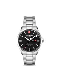 Quarzuhr "Roadrunner Maxed", silber (silberfarben, schwarz), SWISS MILITARY HANOWA, Armbanduhren, Herren, Quarzuhr, Armbanduhr, Herrenuhr, Swiss Made, Edelstahlarmband, analog