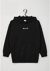 Hoodie s.Oliver JUNIOR, Jungen, Gr. 158/164, schwarz, Sweatware, Obermaterial: 100% Polyamid, unifarben, regular fit taillenbedeckt, ohne Ausschnitt, Rippb&uuml;ndchen, Sweatshirts Hoodie, mit Kapuze