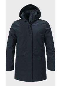 Sch&ouml;ffel Doppeljacke SCH&Ouml;FFEL "3in1 Parka Style Borkol WMS", Damen, Gr. 38, blau (8820, blau), Aussenjacke Oberstoff: Aussenseite: 100% Polyester. (Membran: Polyurethan). Futter: 100% Polyester. Futter Mittleres R&uuml;ckenteil: 100% Polyester Innenjacke Oberstoff: 100% Polyester. Futter: 100% Polyester. Wattierung: 100% Polyester, regular fit, hoch geschlossener Ausschnitt, Jacken Doppeljacke