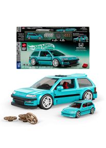 Modellbausatz Mattel "Mattel Brick Shop Hot Wheels Speed Honda 2", blau (bunt), Modellbaus&auml;tze, Kinder, Metall, Modellbausatz