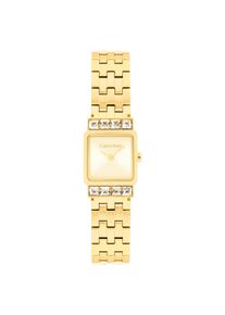 Quarzuhr Calvin Klein "Poise", goldfarben, Armbanduhren, Damen, Quarzuhr, Armbanduhr, Damenuhr, Edelstahlarmband, analog, Glassteine