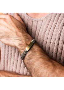 Holzkern Cinturino Offroad Uomo labradorite e oro