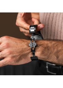Holzkern; Orologio di legno Photon (ceramica/nero), Uomo, Legno naturale