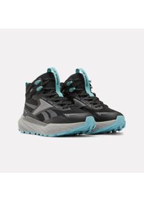 Walkingschuh Reebok "Reebok BASE TRAIL MID", Damen, Gr. 42,5, schwarz (schwarz, grau 4, hazy teal), Synthetik, Textil, Schuhe Walkingschuh