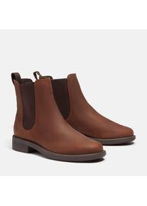 Chelseaboots Timberland "VERONA SQUARE - MID CHELSEA BOOT", Damen, Gr. 40, braun (medium braun full grain), Leder, Schuhe Chelseaboots