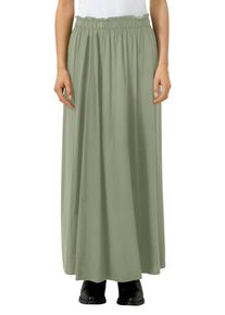 Maxirock QS, Damen, Gr. 40, gr&uuml;n (olive), Web, Obermaterial: 100% Viskose, unifarben, regular fit lang, R&ouml;cke Maxirock, Sommerrock mit elastischem Bund und aus reiner Viskose