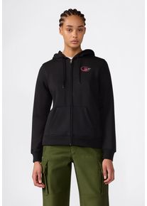 Kapuzensweatjacke Champion "SPORTWEAR ZIP-UP HOODIE Slim Fit", Damen, Gr. XL, schwarz (nbk), Obermaterial: 55% Baumwolle, 45% Polyester, Sweatjacken Kapuzensweatjacke, mit durchgehendem Rei&szlig;verschluss, k&ouml;rpernahe Passform