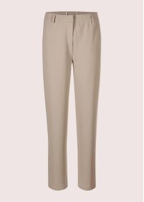 Madeleine Mode Stoffhose MADELEINE "Chinohose Elegante Chinohose mit Stretch", Damen, Gr. 18, N + K Gr, beige (cappuccino), Obermaterial: 95% Polyester PES. 5% Elasthan EL., Modern, gerade, Hosen Stoffhose, Piqu&eacute;-Qualit&auml;t