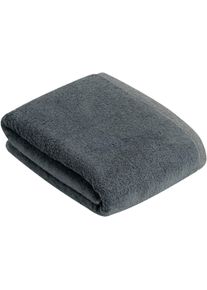 Badetuch Bugatti "Prato", grau (flanell), B:100cm L:150cm, Walkfrottier, Obermaterial: 100% Baumwolle, Handt&uuml;cher, Badetuch, Uni Farben, mit melierter Optik im Saum