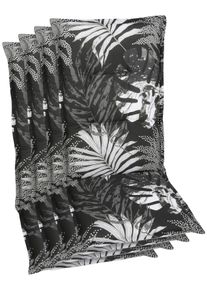 Hochlehnerauflage GO-DE, schwarz, B:50cm H:7cm T:120cm, Baumwolle, Polyester, Polyurethan, Polsterauflagen, Hochlehnerauflage, 120x50 cm