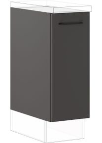 Unterschrank IMPULS K&Uuml;CHEN "Tirana", in drei Breiten, H&ouml;he: 72,3 cm", blau (grafit), B:30cm H:72,3cm T:57,6cm, Dekorfolie, Holzwerkstoff, Schr&auml;nke, Unterschrank, vormontiert, mit Dreht&uuml;r, mit zwei verstellbaren Fachb&ouml;den