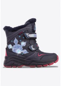 Winterboots Lotto, M&auml;dchen, Gr. 28, schwarz (navy, leuchtendesblau), Synthetik, Textil, Schuhe Winterboots, Winterschuhe, Winterstiefel, wasserdicht & mit Blinkfunktion