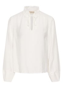 Langarmbluse Cream "Damen Bluse langarm CRTina", Damen, Gr. 34, wei&szlig; (snow wei&szlig;), Obermaterial: 80% Viskose CV. 20% Nylon NY., Blusen Langarmbluse