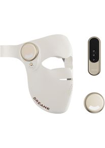 LED-Gesichtsmaske DREAME "Chrona", beige, Lichttherapieger&auml;teB:63,4cm L:23,38cm T:0,55cm, Silikon, LED-Gesichtsmaske, 280 LEDs, 5 Lichtmodi, kabellos, ergonomische 3D-Passform, B:63,4cm L:23,38cm T:0,55cm