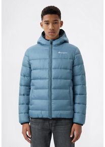 Steppjacke Champion "SPORTWEAR JACKET Standard Fit", Jungen, Gr. M, wdwb, Obermaterial: 100% Polyester, Jacken Steppjacke, mit verstellbarer Kapuze, Standard Fit