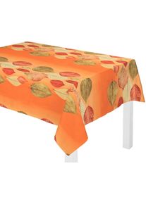 Tischdecke WIRTH "MAREK" Gr. 4, orange (terrakotta), B:130cm L:190cm, Polyester, Tischdecken, Tischdecke
