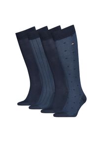 Kniestr&uuml;mpfe Tommy Hilfiger, Herren, Gr. 43-46, navy, Obermaterial: 62% Baumwolle, 36% Polyamid, 2% sonstige Fasern, Socken Kniestr&uuml;mpfe, mit Geschenkbox