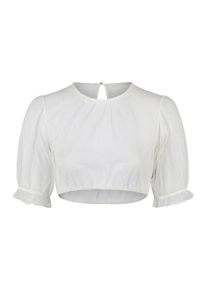 Spieth & Wensky Dirndlbluse SPIETH & WENSKY "Kiana", Damen, Gr. 40, wei&szlig;, Obermaterial: 100% Polyester PES., uni, regular fit, Blusen Dirndlbluse, mit 1/2-&Auml;rmeln