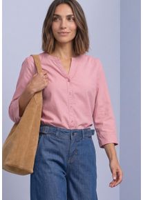 Shirtbluse Street One, Damen, Gr. 34, rosa (vintage blush), Cord, Obermaterial: 100% Baumwolle, unifarben, normal h&uuml;ftbedeckend, V-Ausschnitt, abgesteppte Kante, Blusen Shirtbluse, 3/4-Arm Bluse mit Split Neck aus Cord