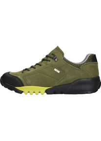 Waldl&auml;ufer Trekkingschuh WALDL&Auml;UFER "H-Fritz", Herren, Gr. 9 (43), Textil, gr&uuml;n (oliv, schwarz), Gummi, Nubukleder, Textil, kontrastfarbene Details, Schuhe Trekkingschuh, Freizeitschuh, Outdoorschuh, Sneaker mit TEX-Ausstattung, H-Weite