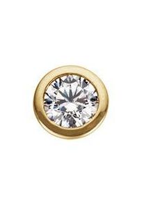 Single-Ohrstecker Firetti "Schmuck Geschenk Gold 333 Ohrschmuck einzeln Solit&auml;r", gold (gelbgoldfarben, kristallwei&szlig;, kristallwei&szlig;), Ohrringe, Damen, 6mm, Gelbgold 333, Single-Ohrstecker, mit Zirkonia (synth.)