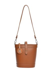 Anna Luchini Brown Rundleer Tas
