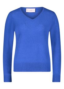 Kaschmirpullover Betty Barclay "Kaschmir-Pullover mit V-Ausschnitt", Damen, Gr. 48, blau (adria), Obermaterial: 100% Kaschmir WS., Pullover Kaschmirpullover