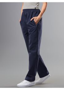 Jerseyhose TRIGEMA "TRIGEMA Freizeithose aus 100% Baumwolle", Damen, Gr. 3XL, Normalgr&ouml;&szlig;en, blau (navy), Web, 100% Baumwolle, Hosen Jerseyhose