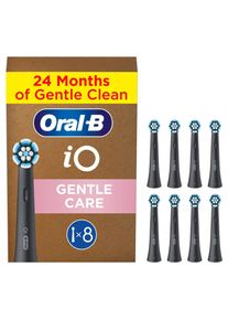 Aufsteckb&uuml;rsten Oral-B "iO Sanfte Reinigung", schwarz, Zahnb&uuml;rstenk&ouml;pfe, 8 Stk., Aufsteckb&uuml;rsten, fortschrittliche Plaque-Entfernung, f&uuml;r empfindliches Zahnfleisch