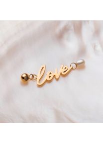 Holzkern Love-Charm Damer Perle en Guld