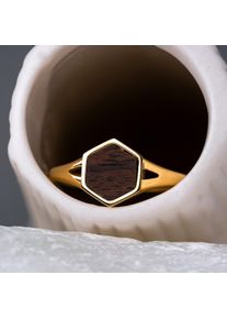Holzkern Facade Ring Valn&oslash;d en Guld