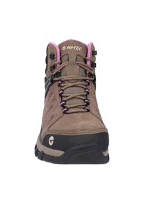 Wanderschuh Hi-Tec "Hi-Tec Stiefel V-Lite Explorer Wp Damen", Damen, Gr. 37, Normalschaft, braun (braun, flieder), 70% Leder + 20% Textil + 10% Synthetik 100% Textil Innensohle: 90% EVA/10% Textil Laufsohle: 100% Synthetik, Schuhe Wanderschuh