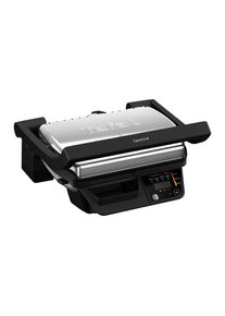 Kontaktgrill Tefal "OptiGrill One GC7Q0D", schwarz (edelstahl, schwarz), B:33cm H:18,8cm T:36,8cm, Kontaktgrill_Standgrill_Tischgrill_Teppanyakigrill, Kontaktgrill, Anpassung der Garzeit, Messung der Dicke des Grillguts, 3 Programme