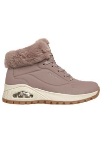 Winterboots Skechers "UNO RUGGED-", Damen, Gr. 38, rosa (mauve), Lederimitat, Schuhe Winterboots, Winterstiefelette, High-Top-Sneaker mit SkechAir Luftkissensohle