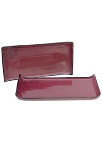 Creatable , Dunkelrosa , Keramik , rechteckig , 16.5x33 cm ,