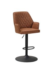 Mid.you , Cognac , Metall, Textil , Raute , F&uuml;llung: Komfortschaum , 42x114x52 cm ,