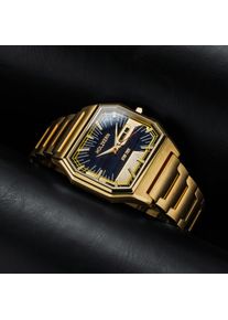 Holzkern; Orologio di legno Space Warp (Occhio di Falco/oro), Uomo, Legno naturale