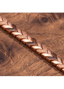 Braccialetti Holzkern per donna Alula (noce/oro rosa) fatto di legno naturale, lunghezza regolabile