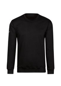 Sweatshirt TRIGEMA "TRIGEMA Sweatshirt aus Biobaumwolle", Damen, Gr. M, schwarz, Single Jersey, 75% Baumwolle (Biobaumwolle kbA), 25% Baumwolle (recycelt), Basic, lang, Rundhals, Sweatshirts Sweatshirt