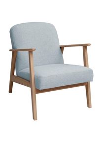 Livetastic Sessel, Buchefarben, Pastellblau, Holz, Buche, massiv, 63x78x78 cm, Made in EU, Wohnzimmer, Sessel, Polstersessel
