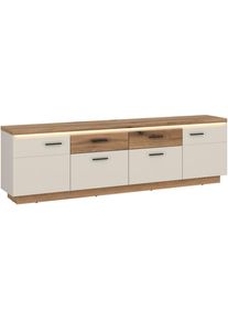 Hom&acute;in Hom`in , Eichefarben, Kaschmir , Holzwerkstoff , 2 F&auml;cher , 210x64.4x44.6 cm ,