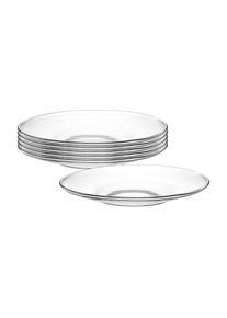 Untertasse Leonardo "Teeuntertassen T&egrave; Per Te &oslash; 15 cm 6er Set transparent", bunt (transparent), L:15cm, Speiseteller, Untertasse