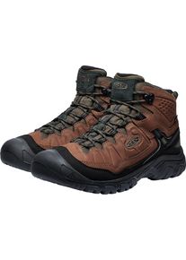 Wanderschuh Keen "TARGHEE IV MID WP", Herren, Gr. 40, braun (bison, brindle), Leder, Textil, Schuhe Wanderschuh, wasserdicht